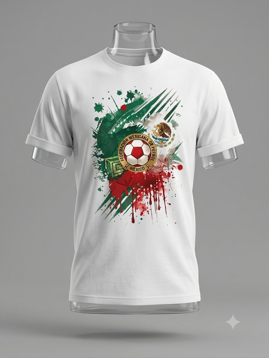 Mexico El Tri FIFA 2026 soccer tee front view